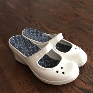 Crocs White Wedge